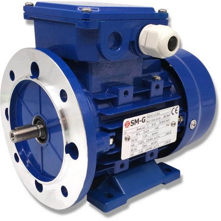 SILNIK ELEKTRYCZNY Z KOŁNIERZEM 0,25kW 400V 1370obr WAŁEK 11mm 3-FAZOWY